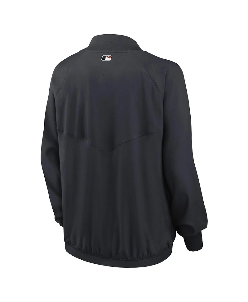 Women's Nike Navy Detroit Tigers Authentic Collection Team Raglan Performance Full-Zip Jacket