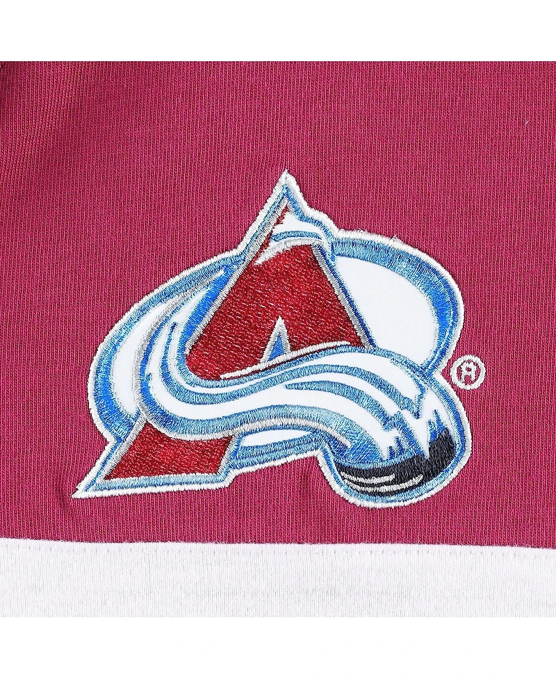 Men's Tommy Hilfiger Burgundy Colorado Avalanche Walter Lace-Up Long Sleeve Top