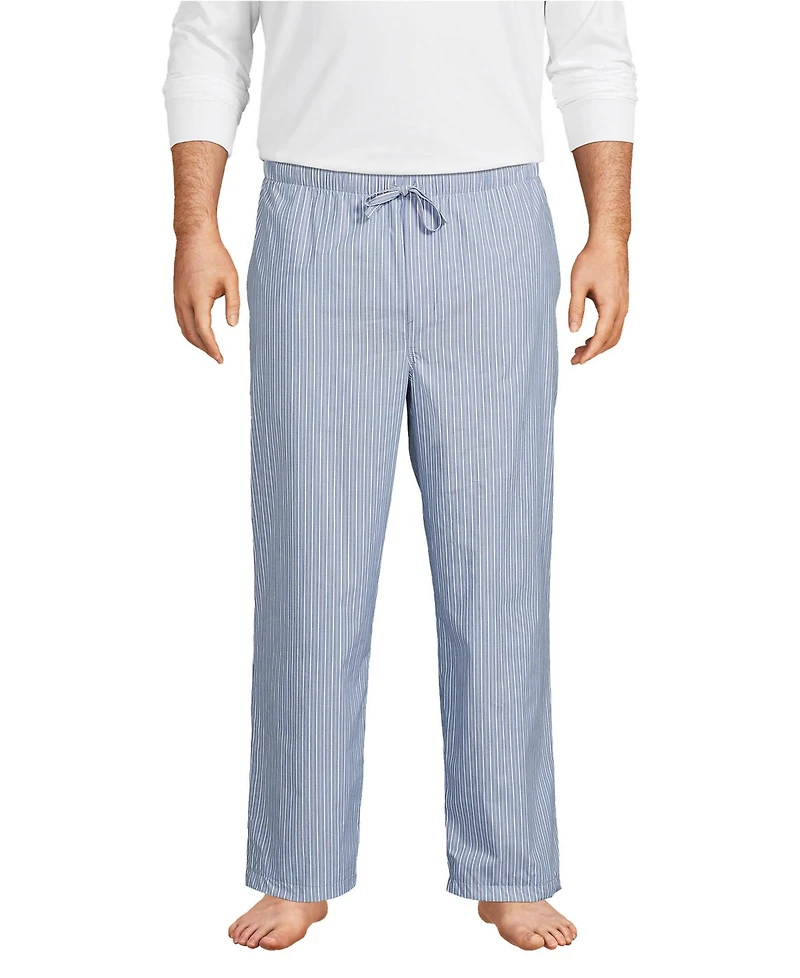 Lands' End Big & Tall Poplin Pajama Pants