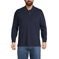 Lands' End Men's Big and Tall Comfort First Long Sleeve Mesh Polo Shirt