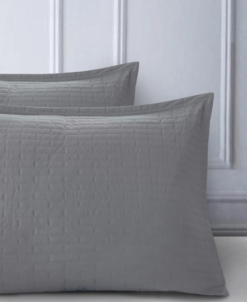 Videri Home Brick Quilted Sham Set, Standard