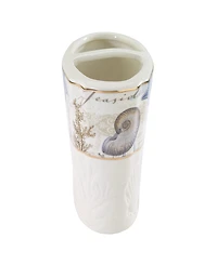 Avanti Antigua Starfish & Seashells Ceramic Toothbrush Holder