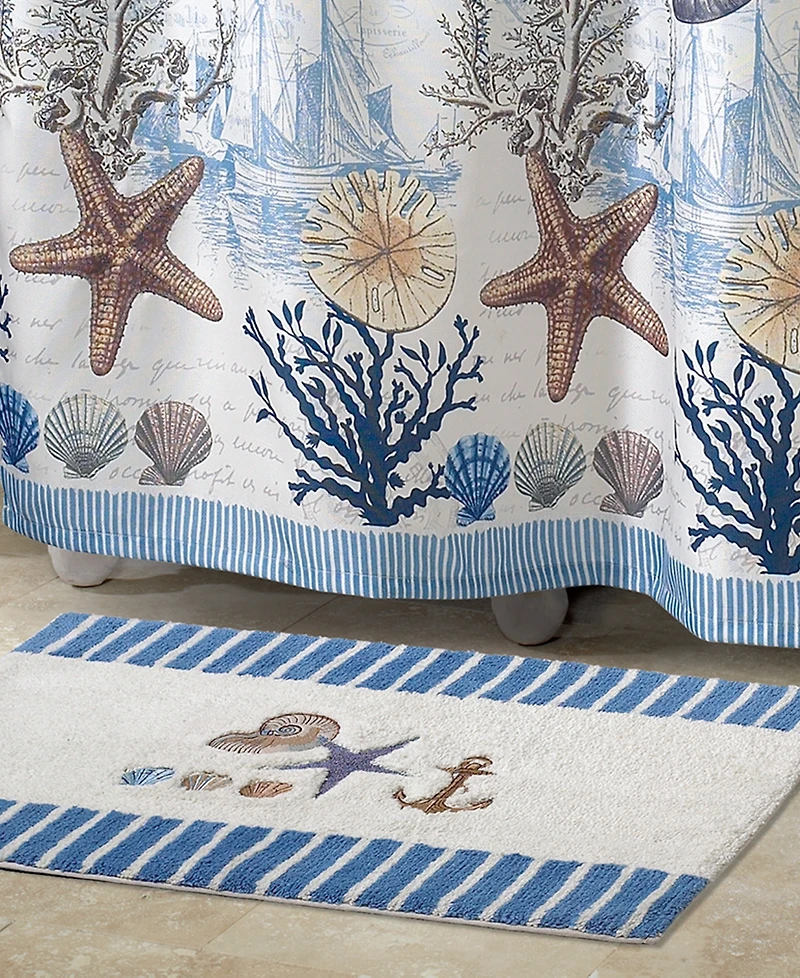 Avanti Antigua Starfish & Seashells Bath Rug, 20" x 30"
