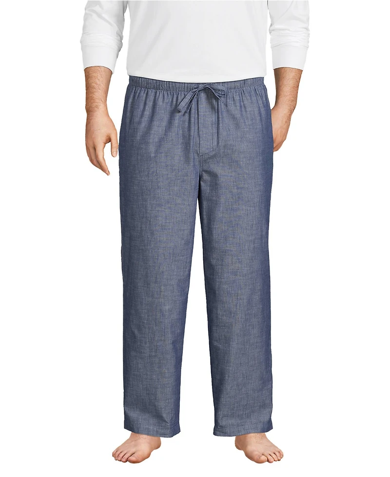 Lands' End Big & Tall Poplin Pajama Pants