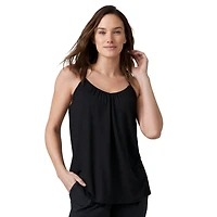 Free Country Women's Microtech Chill B Cool V-Neck Cami Top with Built-In Bra