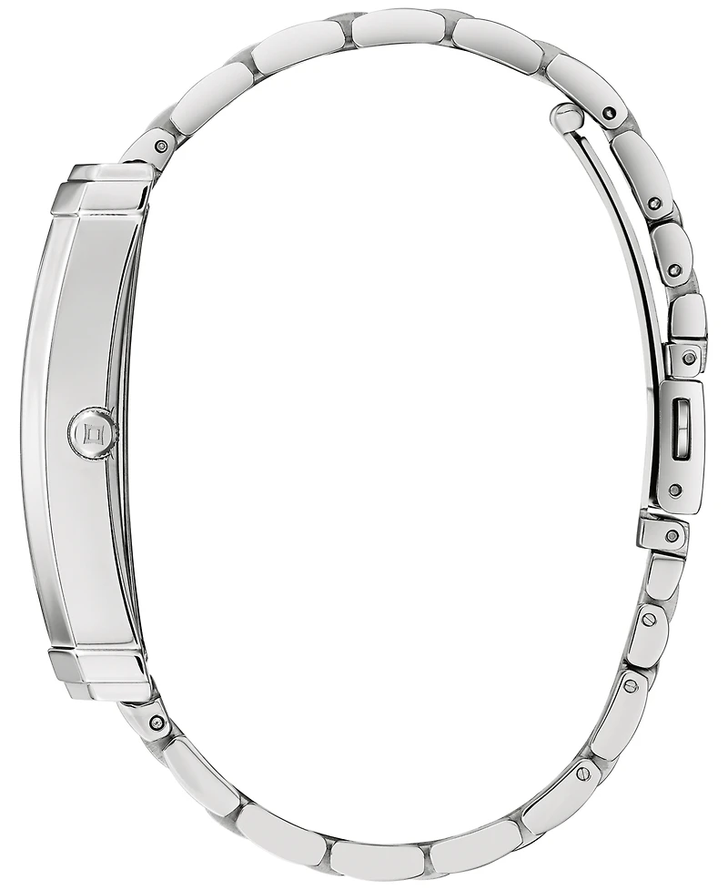 Bulova Woman's Frank Lloyd Wright "Pattern #106" Stainless Steel Bracelet Watch 25x45mm