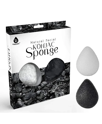 Pursonic Natural Facial Konjac Sponge Duo Set