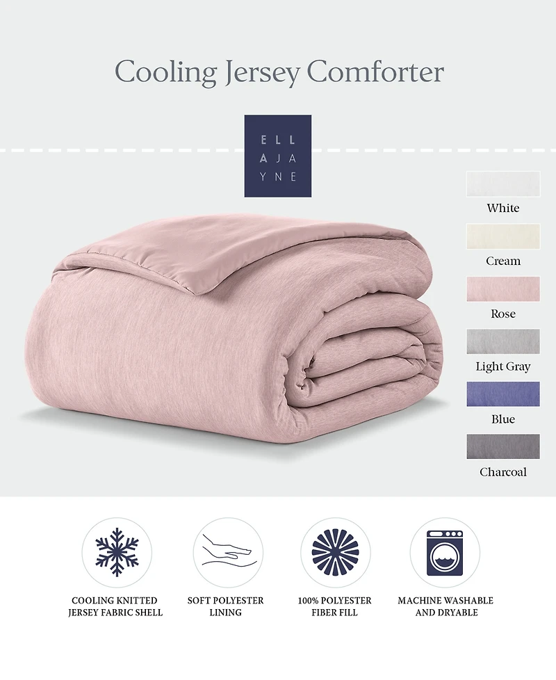 Ella Jayne Cooling Jersey Down-Alternative Comforter, Twin
