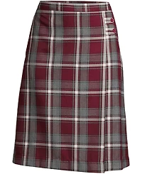 Lands' End Women's Plaid A-line Skirt Below the Knee