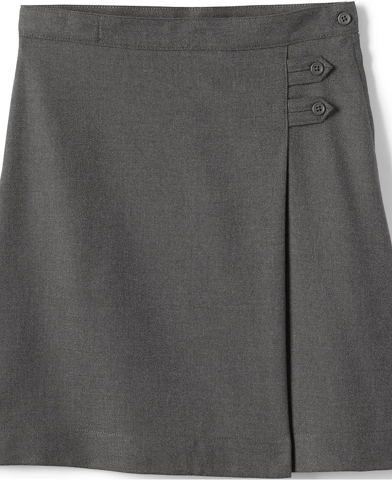 Lands' End Big Girls Plus School Uniform Solid A-line Skirt Below the Knee