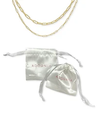 Adornia Paper Clip Chain Set
