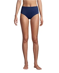 Lands' End Women's Tummy Control High Waisted Bikini Swim Bottoms