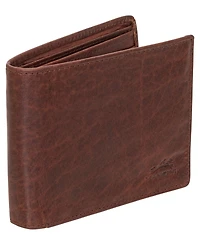 Mancini Men's Buffalo Rfid Secure Left Wing Billfold Wallet