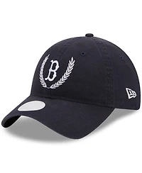 Women's New Era Navy Boston Red Sox Leaves 9TWENTY Adjustable Hat