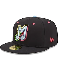 Men's New Era Black Musica de Memphis Copa De La Diversion 59FIFTY Fitted Hat