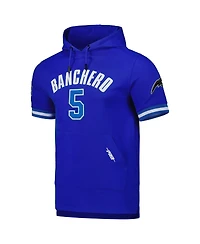 Men's Pro Standard Paolo Banchero Royal Orlando Magic Name and Number Short Sleeve Pullover Hoodie