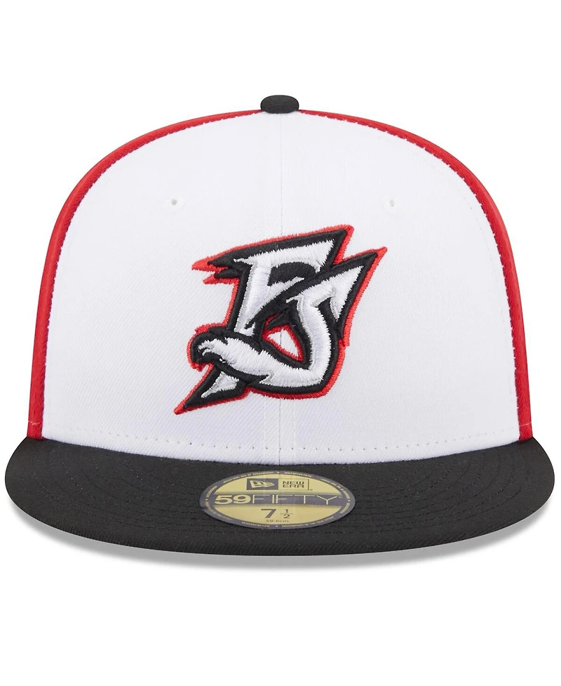 Men's New Era White Richmond Flying Squirrels Authentic Collection Alternate Logo 59FIFTY Fitted Hat