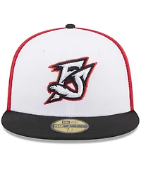 Men's New Era White Richmond Flying Squirrels Authentic Collection Alternate Logo 59FIFTY Fitted Hat