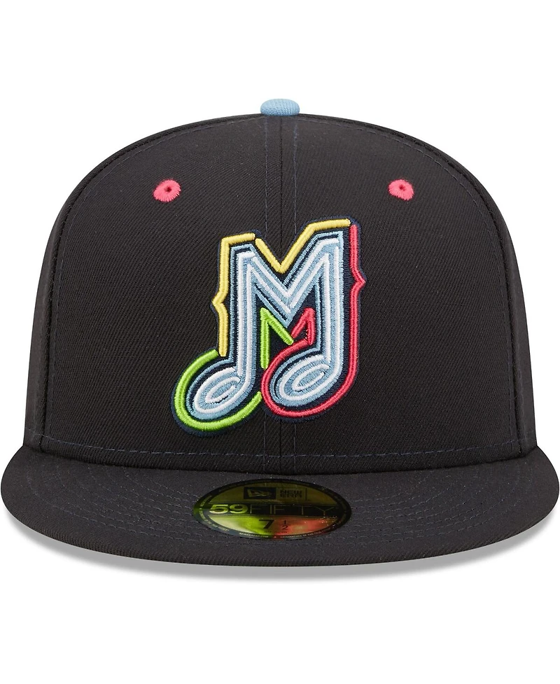Men's New Era Black Musica de Memphis Copa De La Diversion 59FIFTY Fitted Hat