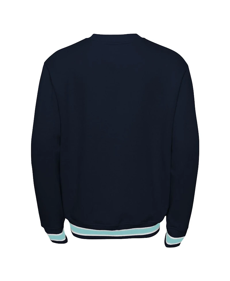 Big Boys and Girls Deep Sea Blue Seattle Kraken Classic Blueliner Pullover Sweatshirt
