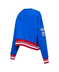 Women's Pro Standard Royal Philadelphia 76ers Mash Up Pullover Sweatshirt