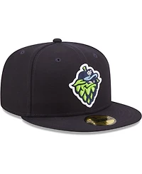 Men's New Era Navy Hillsboro Hops Authentic Collection 59FIFTY Fitted Hat