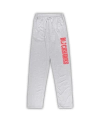 Men's Chicago Blackhawks Red, Heather Gray Big and Tall T-shirt Pants Lounge Set