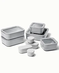 Caraway 17 Piece Glass Food Storage Set
