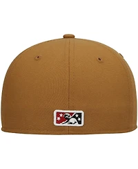 Men's New Era Natural Wisconsin Timber Rattlers Authentic Collection Team Alternate 59FIFTY Fitted Hat