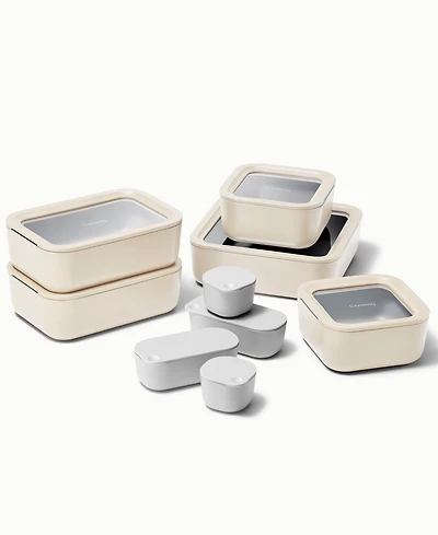 Caraway 17 Piece Glass Food Storage Set