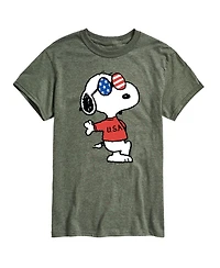 Airwaves Men's Peanuts Americana Short Sleeves T-shirt