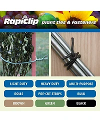 Luster Leaf 856 Rapiclip Vinyl Stretch Plant Wire Tie, Green