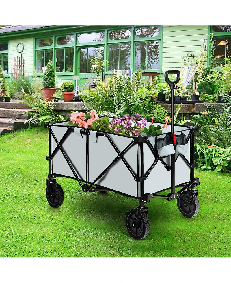 Folding Collapsible Wagon Utility Camping Cart