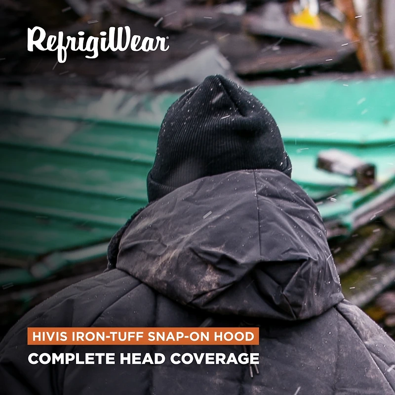 RefrigiWear Men's Iron-Tuff Snap-On Hood - Durable Winter Hood for Extreme Cold Weather Protection