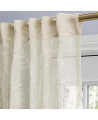 Ricardo Sheer Leaf Rod Pocket With Back Tab Patio Curtain Panel 104"W x 84"L