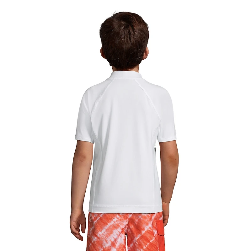 Lands' End Big Boys Husky Short Sleeve Swim Upf 50 Rash Guard