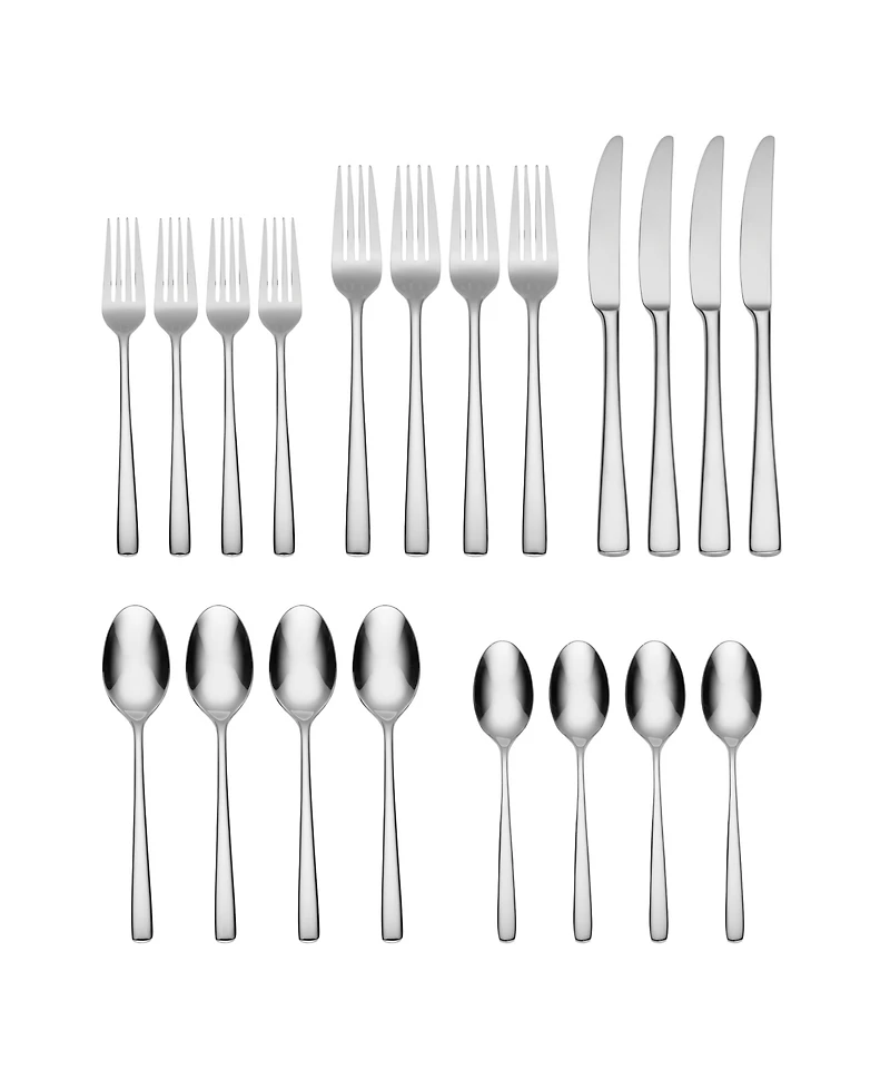 Oneida Doublet 20 Piece Everyday Flatware Set, Service For 4