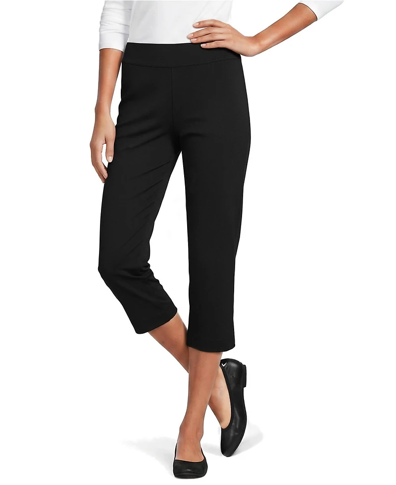 Lands' End Women's Starfish Mid Rise Pull On Crop Pants