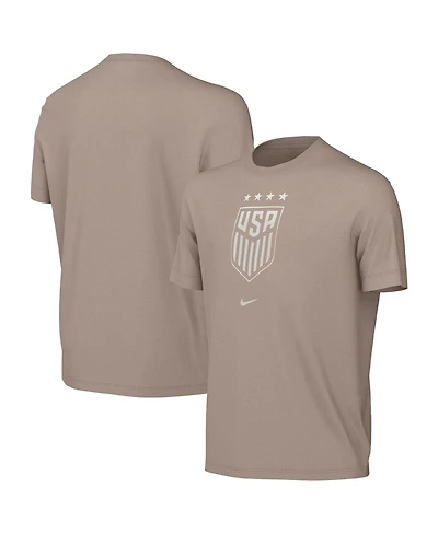 Big Boys and Girls Nike Tan Uswnt Crest T-shirt