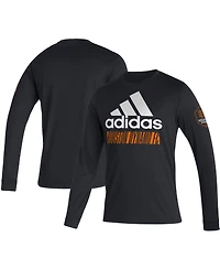 Men's adidas Black Houston Dynamo Fc Vintage-Inspired Performance Long Sleeve T-shirt