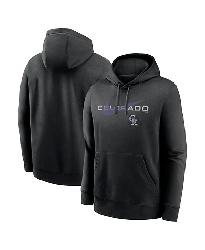 Men's Nike Black Colorado Rockies Swoosh NeighborHOOD Pullover Hoodie