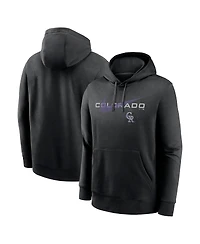 Men's Nike Black Colorado Rockies Swoosh NeighborHOOD Pullover Hoodie