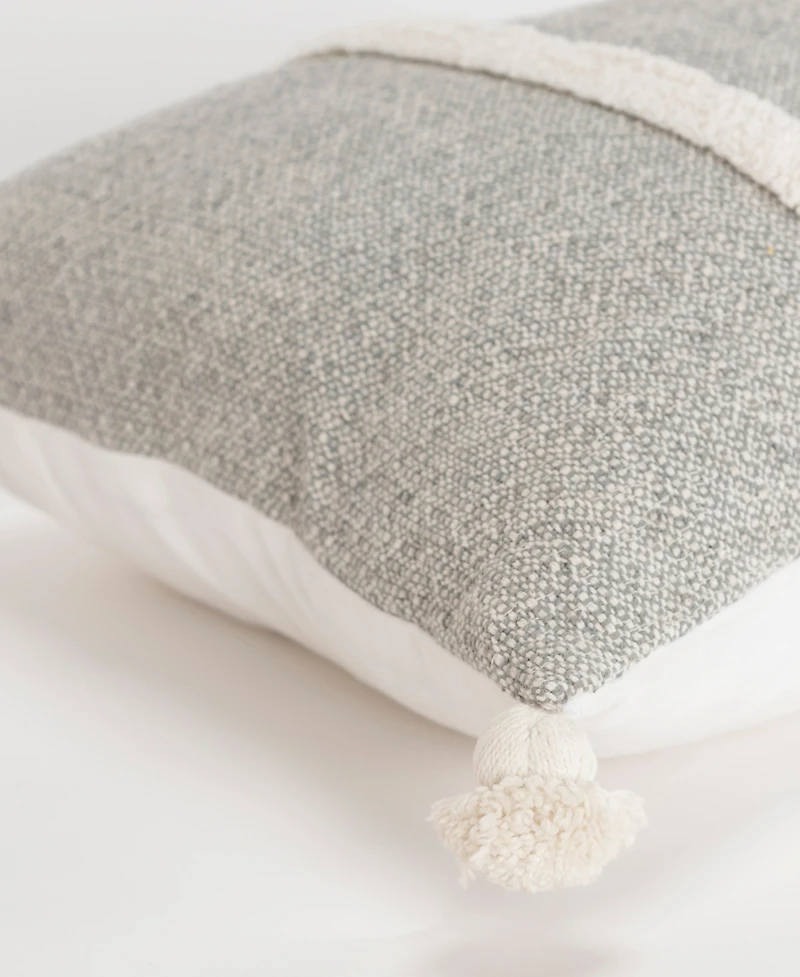 Rizzy Home Modern Strip Lumbar Decorative Pillow, 14" x 26"