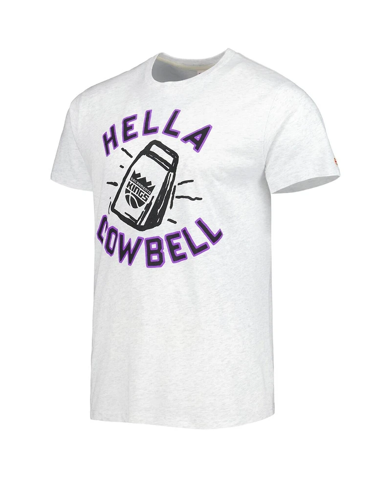 Men's and Women's Homage Ash Sacramento Kings Hometown Hyper Local Tri-Blend T-shirt