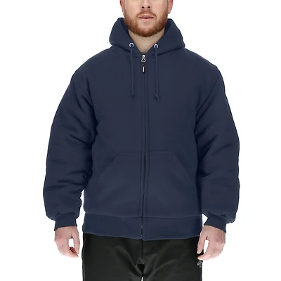 RefrigiWear Men's Insulated Full Zip Sweatshirt - Pre-Shrunk, Large Pockets