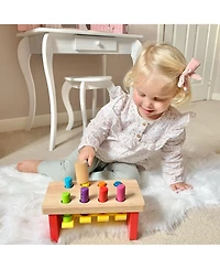 Melissa & Doug Deluxe Wooden Pound-a-Peg Toy With Hammer