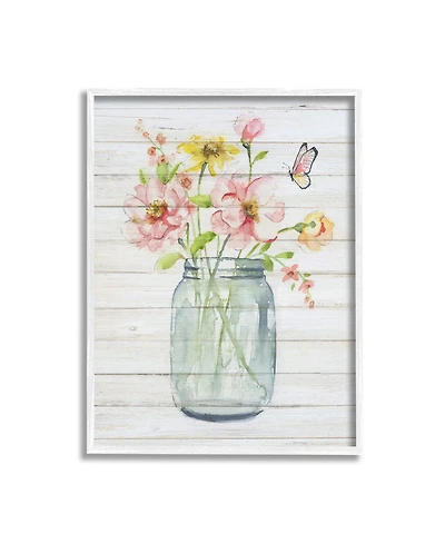Stupell Industries Spring Wild Flower Assortment Framed Giclee Art, 11" x 1.5" x 14"
