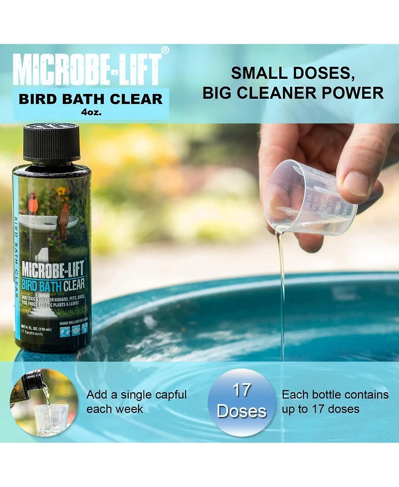 Ecological Lab Ecological Labs 10BBC4-24D, Microbe Lift Bird Bath Cleaner, 4-Ounce