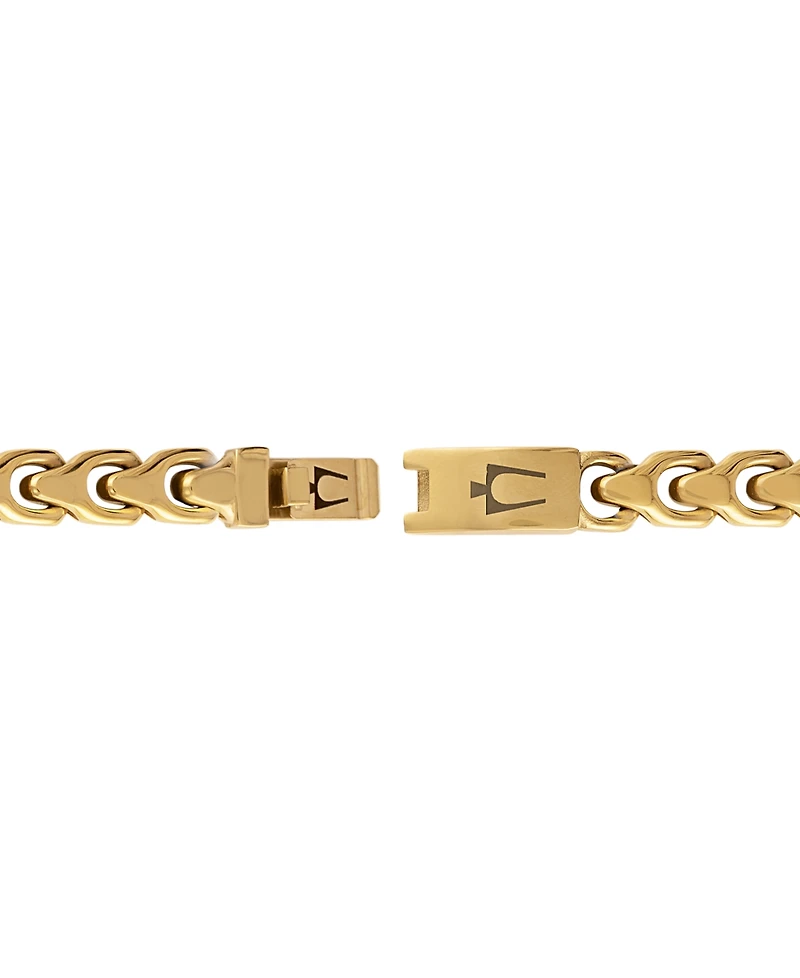 Bulova Men's Link Bracelet in Gold-Plated Stainless Steel