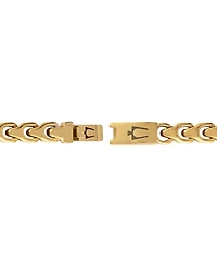 Bulova Men's Link Bracelet in Gold-Plated Stainless Steel